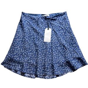 Potters Pot Floral Blue Skirt